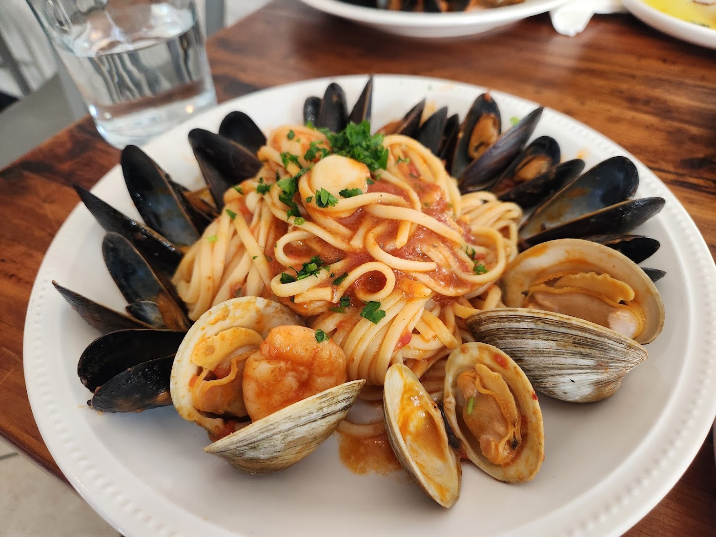 Seafood linguine with mussels and clams at Lillo Cucina Italiana