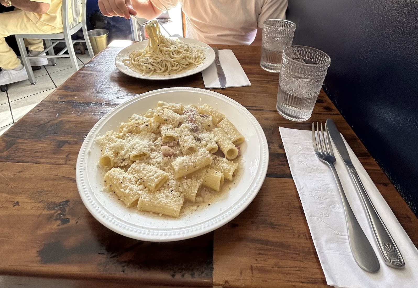 Rigatoni cacio e pepe
